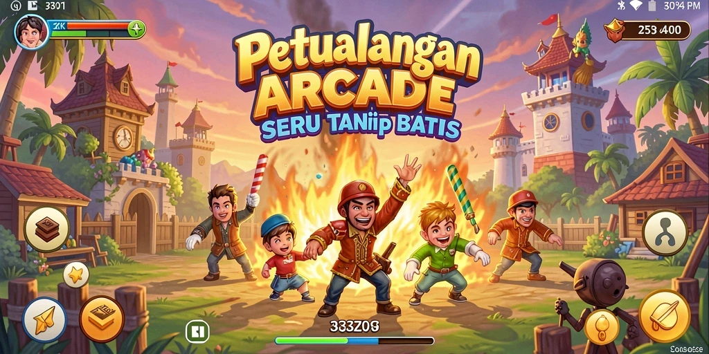 Screenshot gameplay utama 33ZK menampilkan aksi seru dalam game arcade.