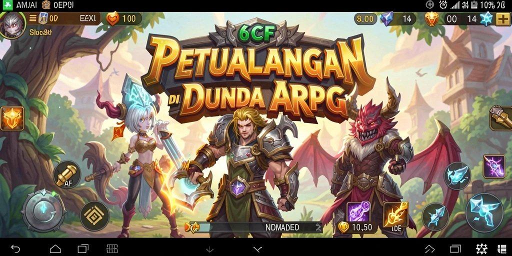Tangkapan layar gameplay 6CF yang menampilkan aksi petualangan ARPG.