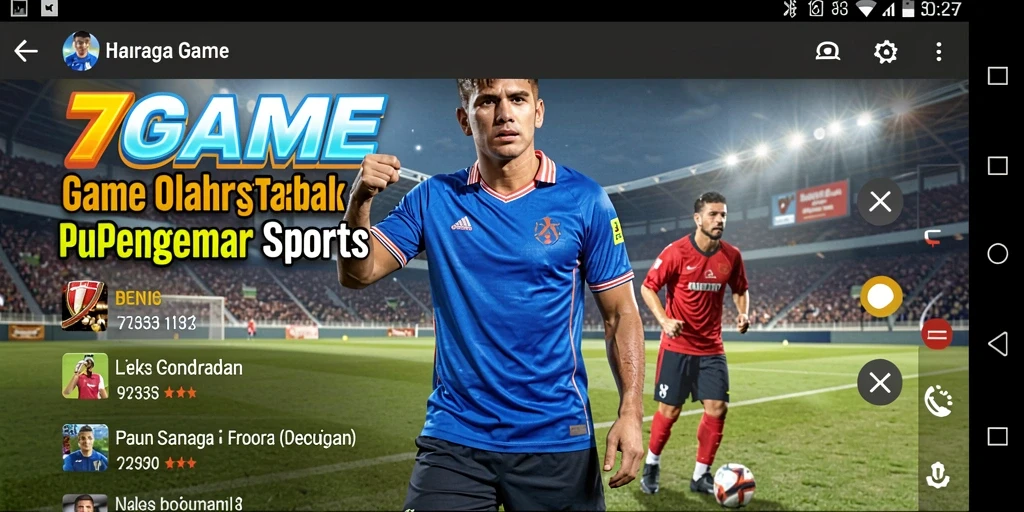 Tampilan gameplay 7GAME yang mendebarkan dengan aksi olahraga nyata.