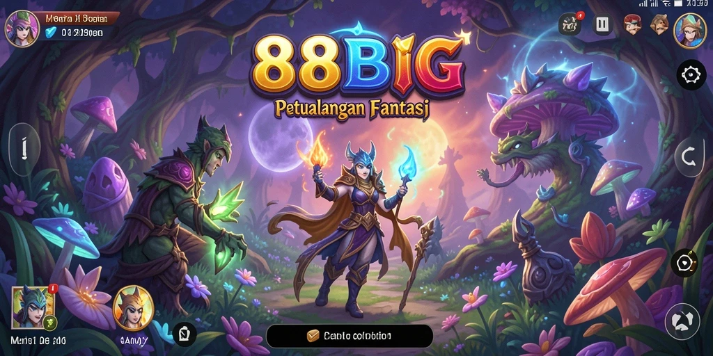 Tampilan gameplay <strong>88BIG</strong> dengan karakter menjelajahi dunia petualangan yang menakjubkan.