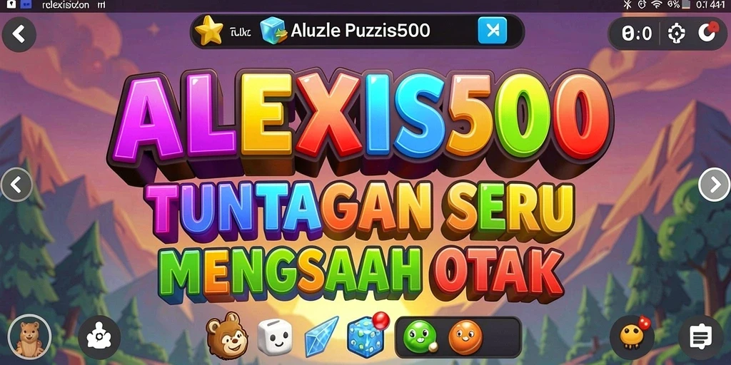 Screenshot menunjukkan gameplay menantang dalam ALEXIS500.