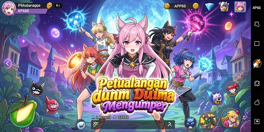 Screenshot AP686 menunjukkan karakter anime dalam aksi yang mendebarkan.