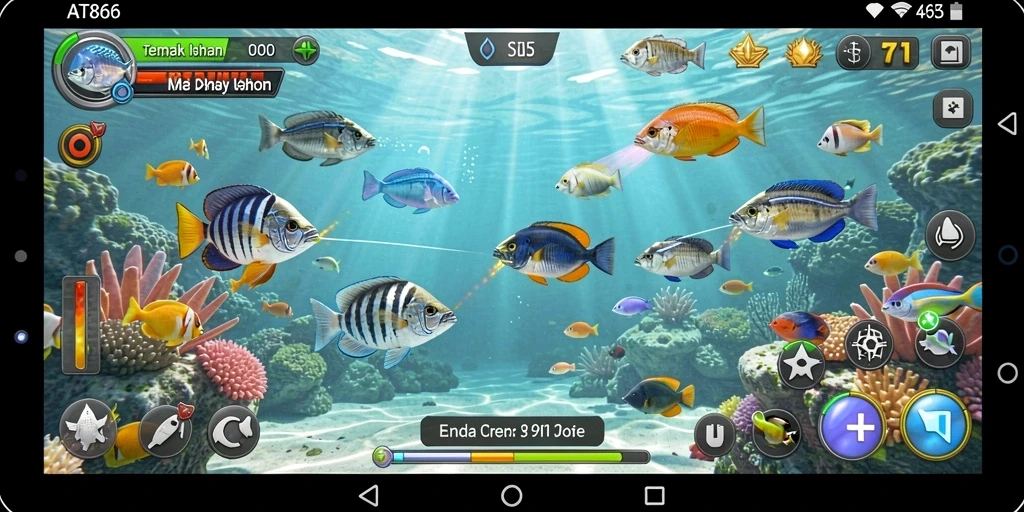 Tampilan gameplay AT866 yang seru dan penuh aksi Tembak Ikan.