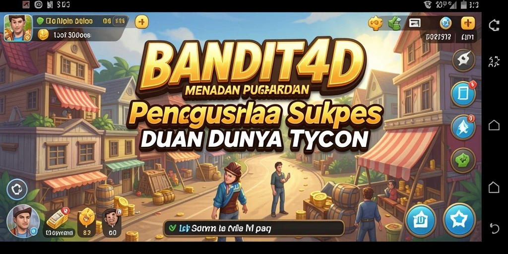 Tampilan gameplay menarik dari BANDIT4D yang menggambarkan kesuksesan bisnis.