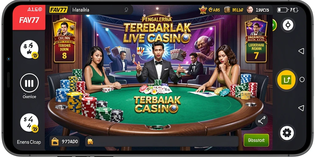 Tampilan gameplay Live Casino yang menarik dan interaktif di FAV77.