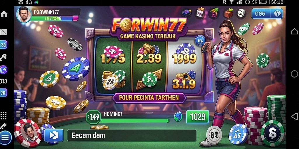 Screenshot gameplay FORWIN77 yang menampilkan keseruan permainan Kasino.