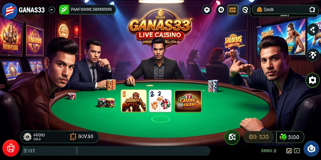 Tampilan gameplay Live Casino yang menarik di GANAS33.