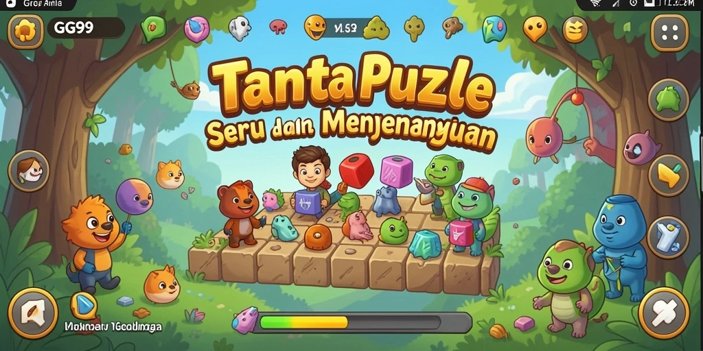 Screenshot gameplay GG99 menampilkan tantangan teka-teki yang menarik.