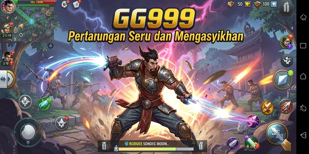 Tampilan gameplay mendebarkan di GG999, penuh aksi dan strategi.