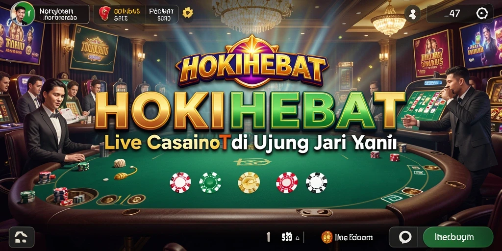 Screenshot HOKIHEBAT menampilkan gameplay Live Casino yang mendebarkan.