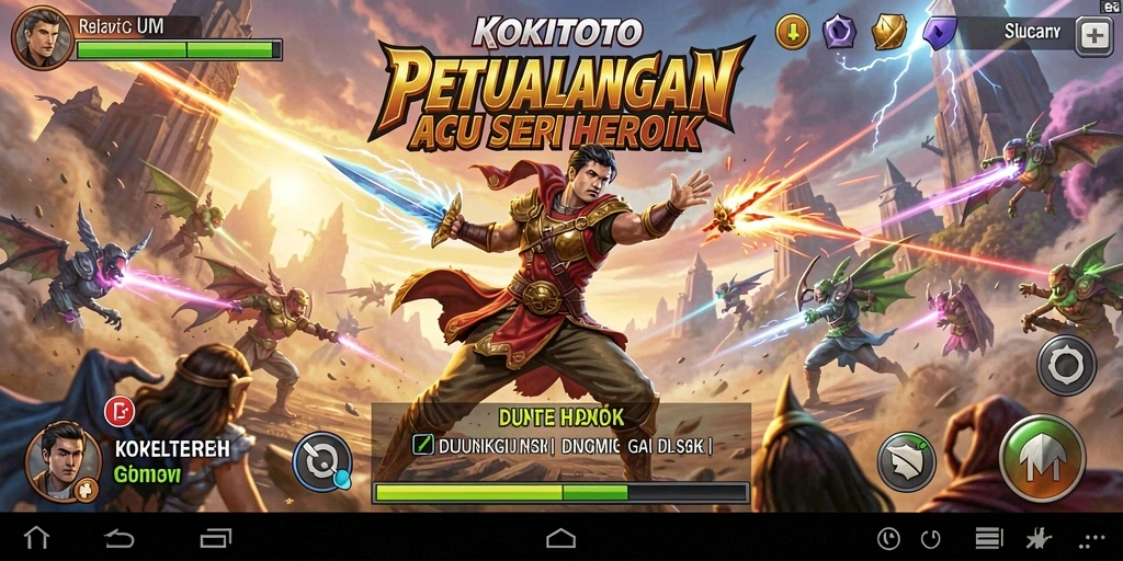 Tangkapan layar gameplay KOKITOTO yang mendebarkan dengan aksi seru.