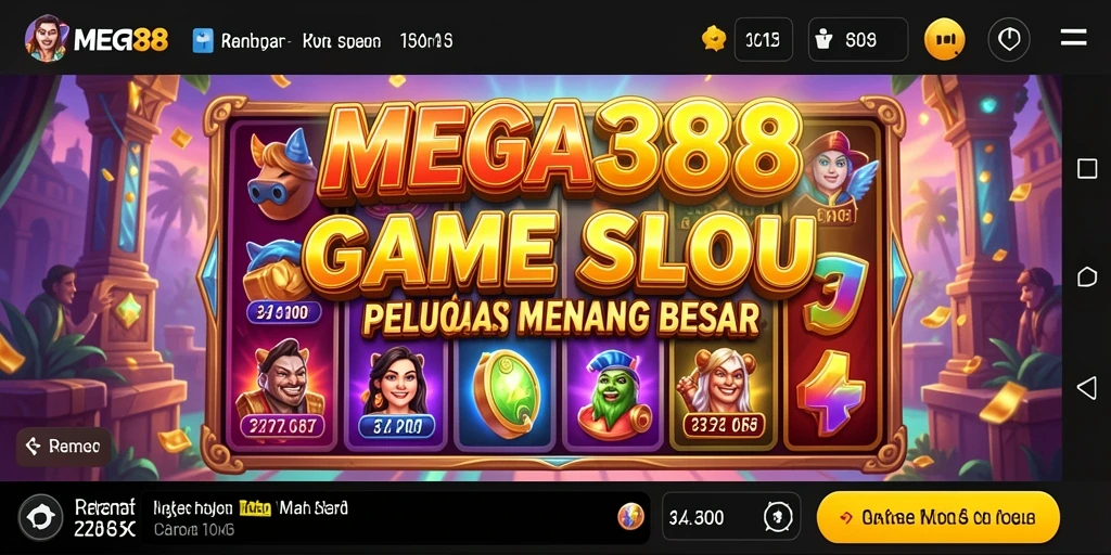 Tampilan gameplay utama game Slot MEGA388 yang menarik.