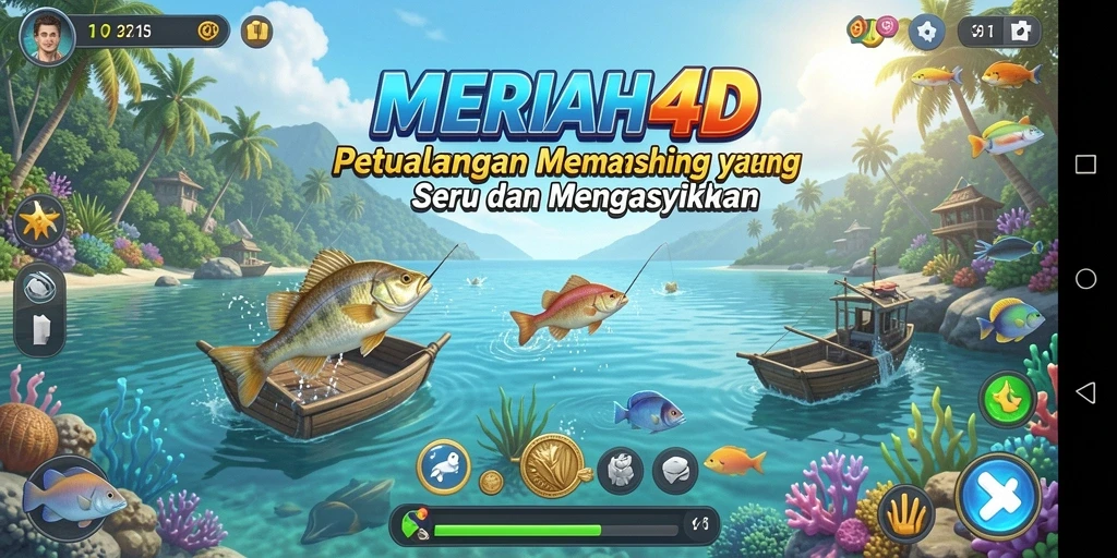 Tampilan visual memukau dari gameplay memancing di MERIAH4D.