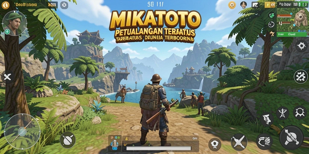 Tampilan gameplay MIKATOTO yang menakjubkan di dunia terbuka.