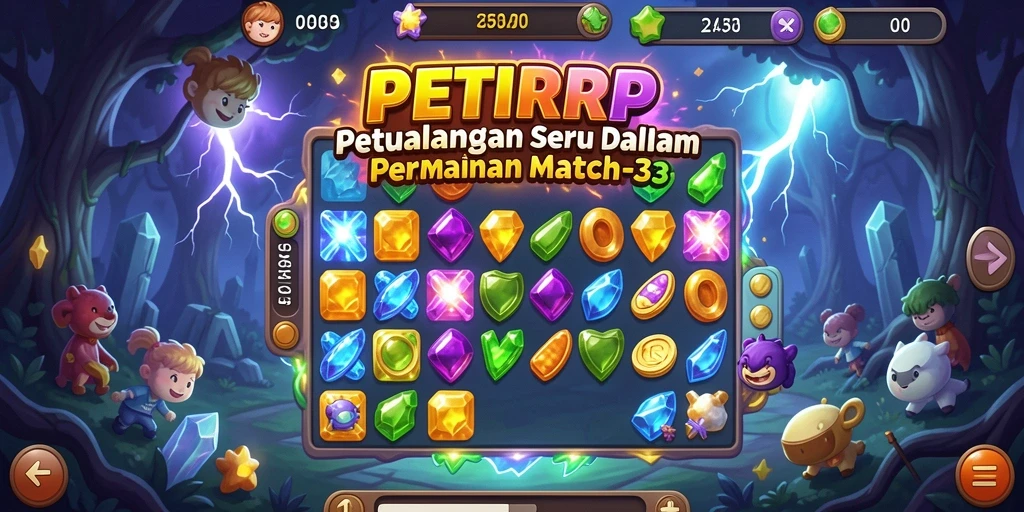 Tangkapan layar gameplay PETIRRP yang penuh warna dan seru.