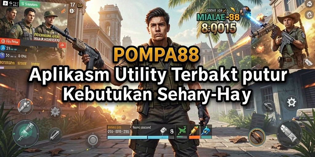 Tampilan antarmuka utama POMPA88 dengan fitur-fitur Utility yang memudahkan.