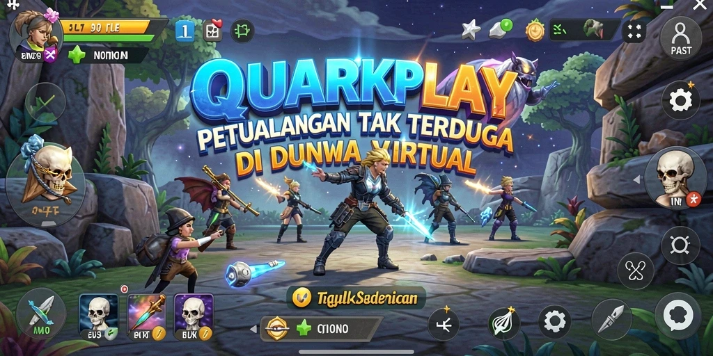 Tangkapan layar utama dari gameplay QUARKPLAY yang penuh aksi dan eksplorasi.