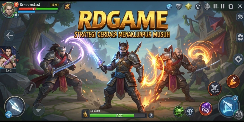 Tangkapan layar gameplay RPGAME yang menunjukkan pertempuran strategi intens.
