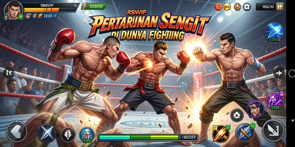 Tampilan gameplay RSNVIP dalam pertarungan Fighting yang mendebarkan.