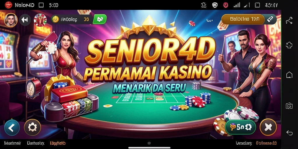 Tampilan menarik dari gameplay SENIOR4D membuat permainan Kasino semakin seru.