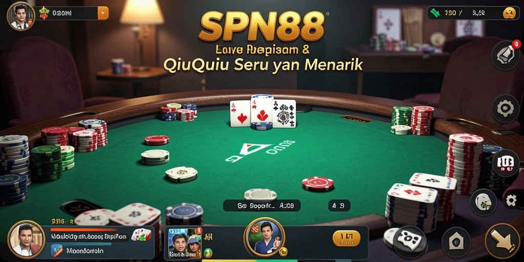 Tampilan gameplay seru dari SPN88 dalam permainan QiuQiu.