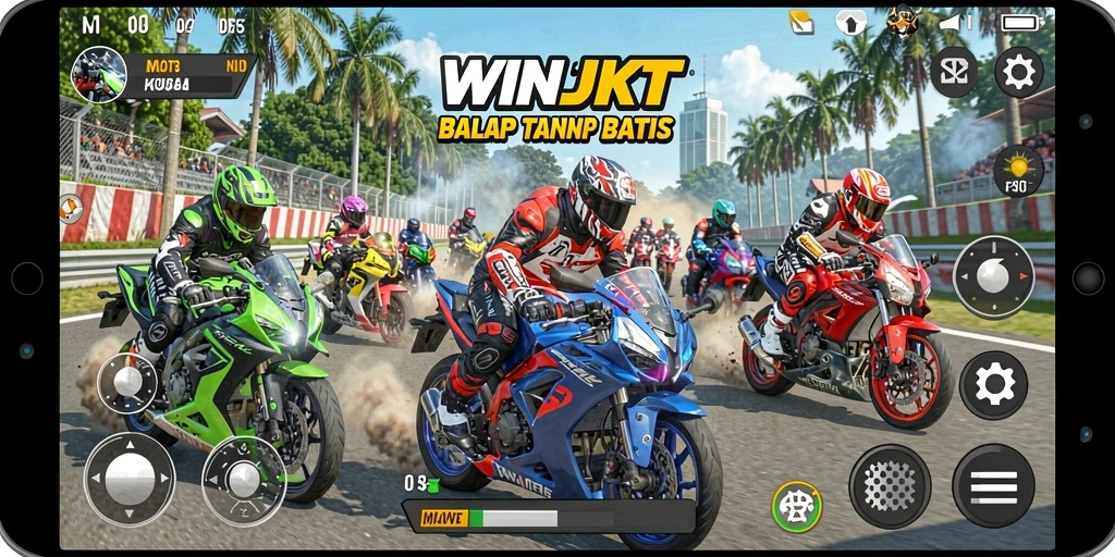 Gameplay seru balapan motor di WINJKT