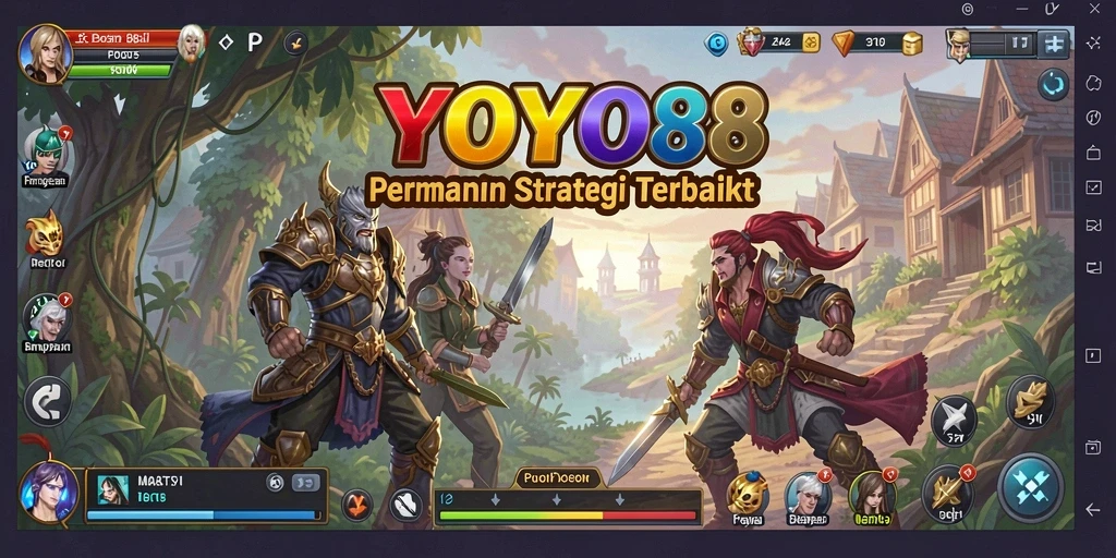 Tampilan menarik dari gameplay strategi dalam YOYO88.